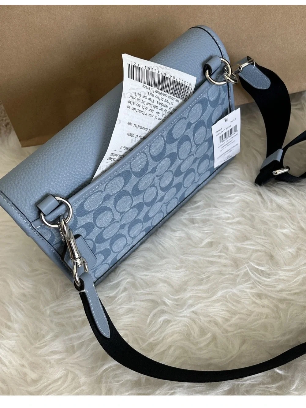 Coach CH828 Turner Colorblock Chambray Crossbody Messenger Bag unisex Blue(new)